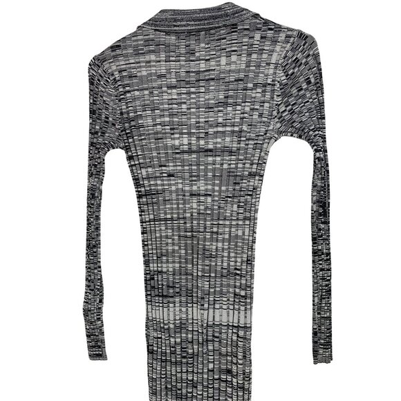 NWT Elle Tahari S Ribbed Marled Henley Sweater Dress Midi Length RN10208 - Picture 8 of 8